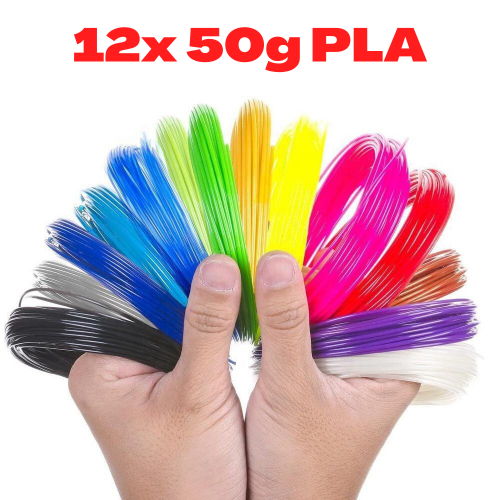 12x 50g PLA 3D850 Mix Color Sample 1.75mm