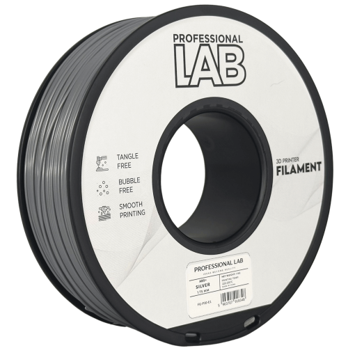 ABS Srebrna Filament 1.75mm – Professional Lab ABS+ za 3D Tisk (1kg Kolut)