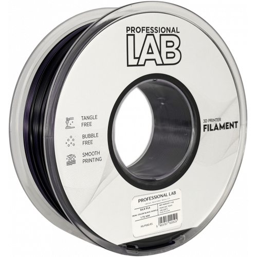 Silk PLA Dvojna Barva črna vijolična filament 1.75mm – Professional Lab Sijajni Filament za 3D Tisk (1kg Kolut)