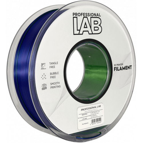 Silk PLA Trojna Barva modra zelena vijolična filament 1.75mm – Professional Lab Sijajni Filament za 3D Tisk (1kg Kolut)