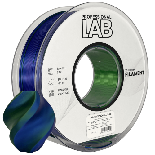 Silk PLA Trojna Barva modra zelena vijolična filament 1.75mm – Professional Lab Sijajni Filament za 3D Tisk (1kg Kolut)