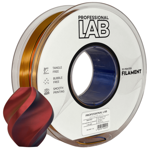 Silk PLA Trojna Barva rdeča rumena modra filament 1.75mm – Professional Lab Sijajni Filament za 3D Tisk (1kg Kolut)