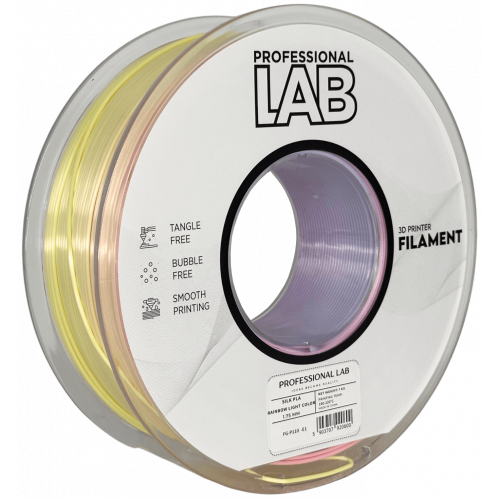 Silk PLA Mavrica Svetle Barve filament 1.75mm – Professional Lab Sijajni Filament za 3D Tisk (1kg Kolut)
