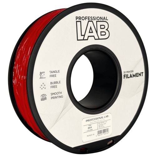 TPU Rdeča Filament 1.75 mm – Professional Lab Fleksibilni Filament za 3D Tisk (1 kg Kolut)