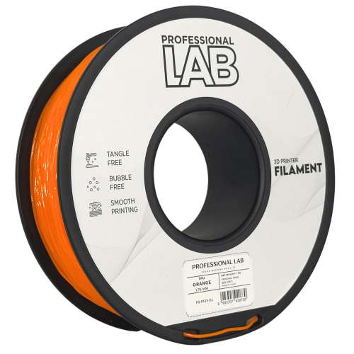 TPU Oranžna Filament 1.75 mm – Professional Lab Fleksibilni Filament za 3D Tisk (1 kg Kolut)