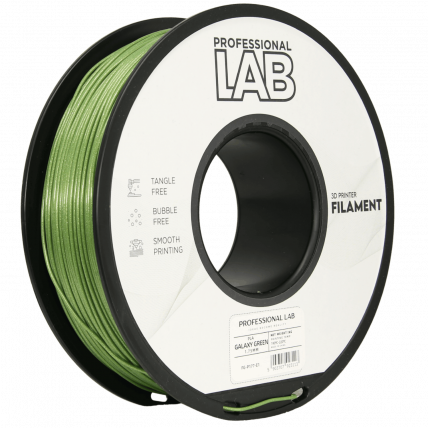 Zelena Galaxy z bleščicami 1,75 mm 1 kg PLA filament Prof. Lab
