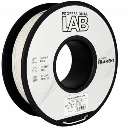 PLA Mat Bela Filament 1.75 mm – Professional Lab Biološko Razgradljiv PLA (1kg Kolut)