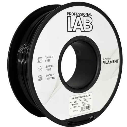 PETG Črna Filament 1.75 mm – Professional Lab Vlažnost-Odporni PETG (1kg Kolut)