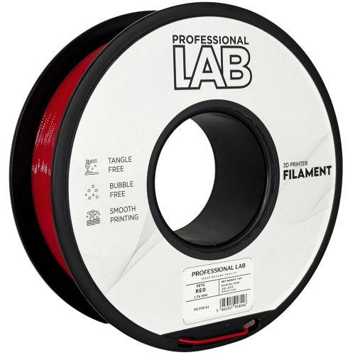 PETG Rdeča Filament 1.75 mm – Professional Lab Vlažnost-Odporni PETG (1kg Kolut)  