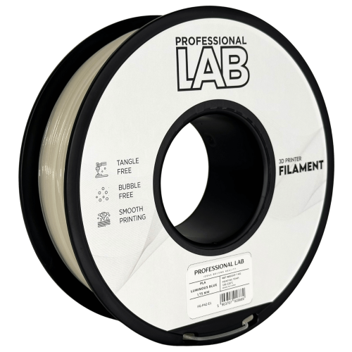 PLA Svetleča Modra Filament 1.75 mm – Professional Lab Biološko Razgradljiv PLA (1kg Kolut)