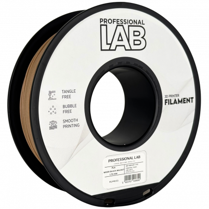 PLA Les Črni Oreh Filament 1.75 mm – Professional Lab Biološko Razgradljiv PLA (1kg Kolut)