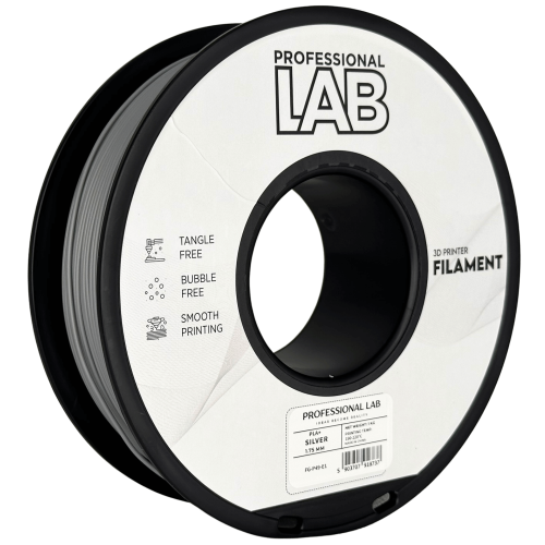 PLA+ Srebrna Filament 1.75mm – Professional Lab za 3D Tisk (1kg Kolut)