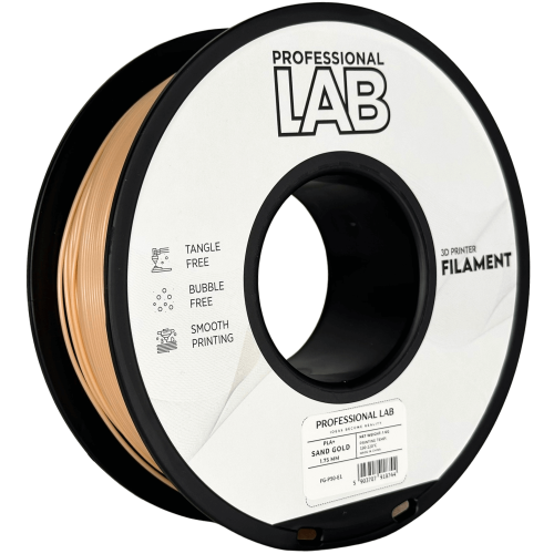 PLA+ Pesek Zlata Filament 1.75mm – Professional Lab za 3D Tisk (1kg Kolut)
