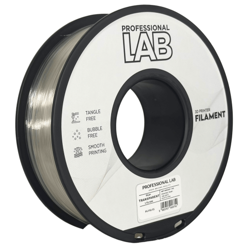 PLA+ Prosojna Filament 1.75mm – Professional Lab za 3D Tisk (1kg Kolut)