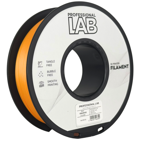 PLA+ Oranžna Filament 1.75mm – Professional Lab za 3D Tisk (1kg Kolut)