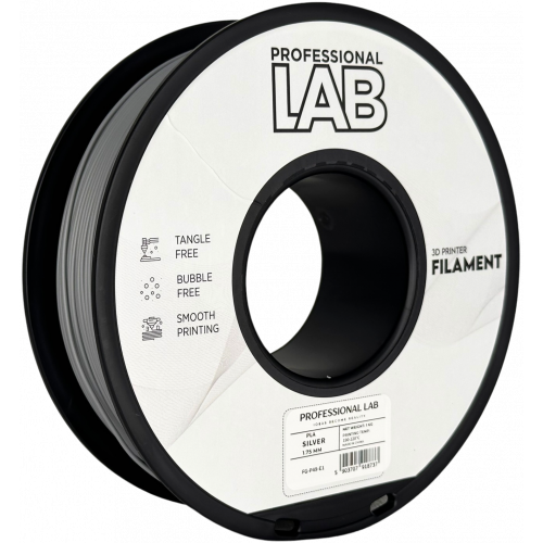 PLA Srebrna Filament 1.75 mm – Professional Lab Biološko Razgradljiv PLA (1kg Kolut)