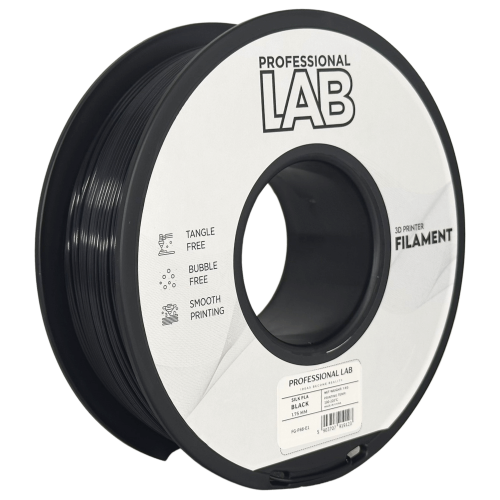 Silk PLA Črna Filament 1.75mm – Professional Lab Sijajni Filament za 3D Tisk (1kg Kolut)