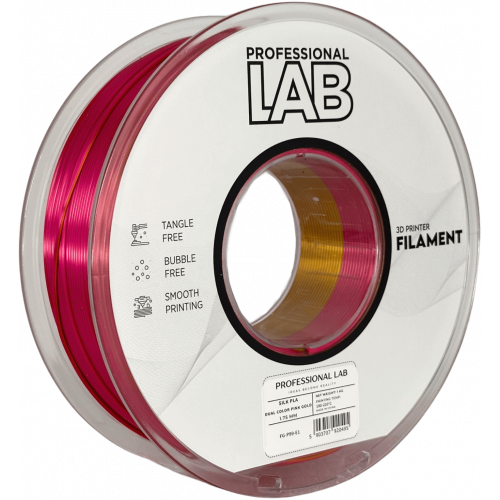 Silk PLA Dvojna Barva roza zlata Filament 1.75mm – Professional Lab Sijajni Filament za 3D Tisk (1kg Kolut)