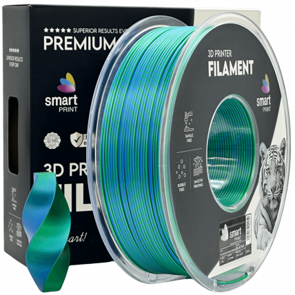 Silk PLA Trojna Barva Objema Oceanov filament 1.75mm – Smart Print Sijajni Filament za 3D Tisk (1kg Kolut)