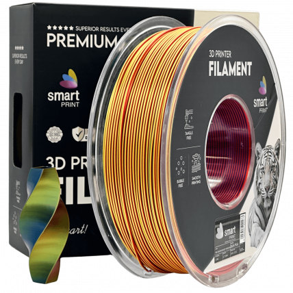 Silk PLA Trojna Barva Sončni Obzorje filament 1.75mm – Smart Print Sijajni Filament za 3D Tisk (1kg Kolut)
