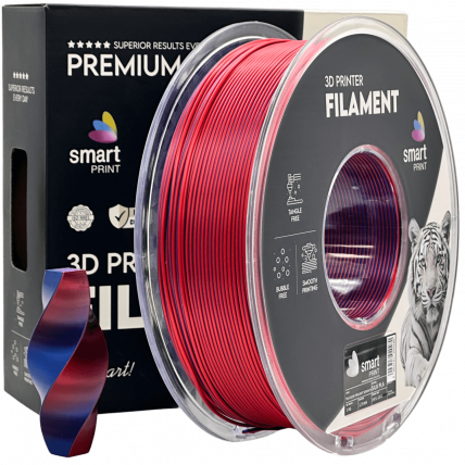 Silk PLA Trojna Barva Večerni Mir filament 1.75mm – Smart Print Sijajni Filament za 3D Tisk (1kg Kolut)