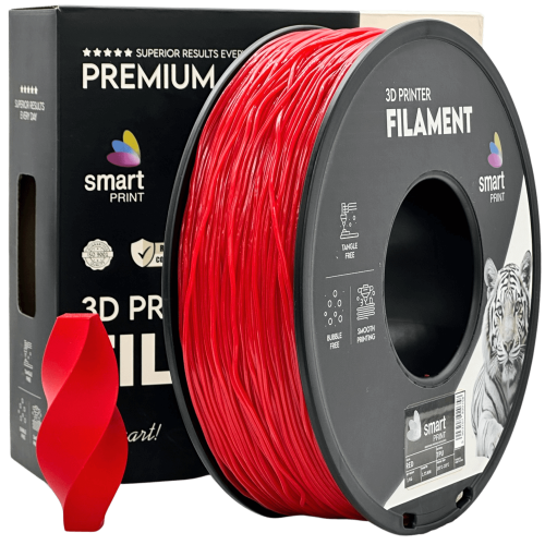 TPU Rdeča Filament 1.75 mm – Smart Print Fleksibilni Filament za 3D Tisk (1 kg Kolut) TPU Rdeča Filament 1.75 mm – Smart Print Fleksibilni Filament za 3D Tisk (1 kg Kolut)