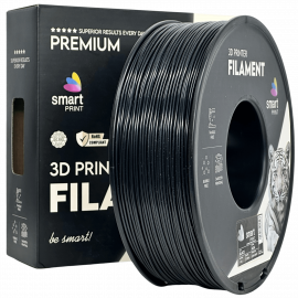 ASA črna filament za 3D tiskalnik 1,75 mm – Smart Print, 1 kg kolut, UV obstojen, mat videz