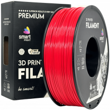 ASA rdeča filament za 3D tiskalnik 1,75 mm – Smart Print, 1 kg kolut, UV obstojen, mat videz