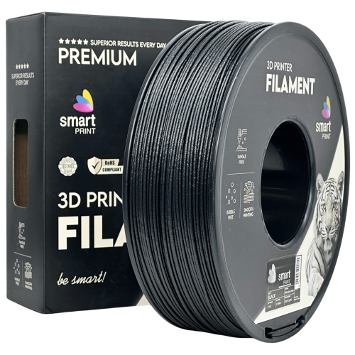 ASA steklena vlakna črna filament za 3D tiskalnik 1,75 mm – Smart Print, 1 kg kolut, UV obstojen, mat videz 