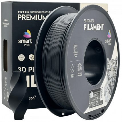PLA Mat Črna Filament 1.75 mm – Smart Print Biološko Razgradljiv PLA (1kg Kolut)