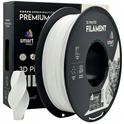 PLA Mat Bela Filament 1.75 mm – Smart Print Biološko Razgradljiv PLA (1kg Kolut)