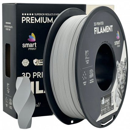 PLA Mat Siva Filament 1.75 mm – Smart Print Biološko Razgradljiv PLA (1kg Kolut)