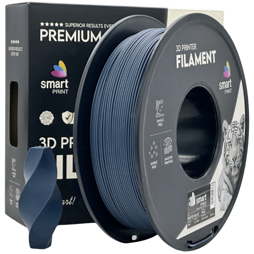 PLA Mat Modra Filament 1.75 mm – Smart Print Biološko Razgradljiv PLA (1kg Kolut) PLA Mat Modra Filament 1.75 mm – Smart Print Biološko Razgradljiv PLA (1kg Kolut)
