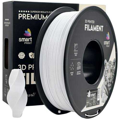 PETG Bela Filament 1.75 mm – Smart Print Vlažnost-Odporni PETG (1kg Kolut)