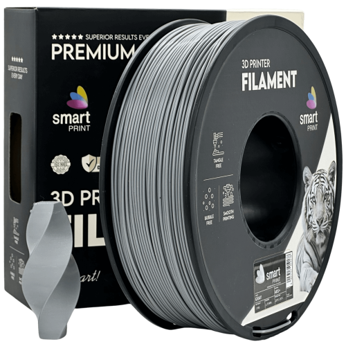 ABS Siva Filament 1.75mm – Smart Print ABS+ za 3D Tisk (1kg Kolut)
