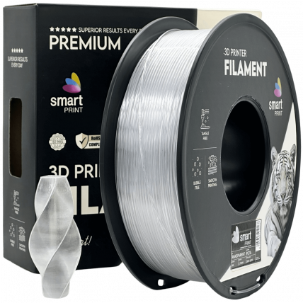 PETG Prosojna Filament 1.75 mm – Smart Print Vlažnost-Odporni PETG (1kg Kolut)