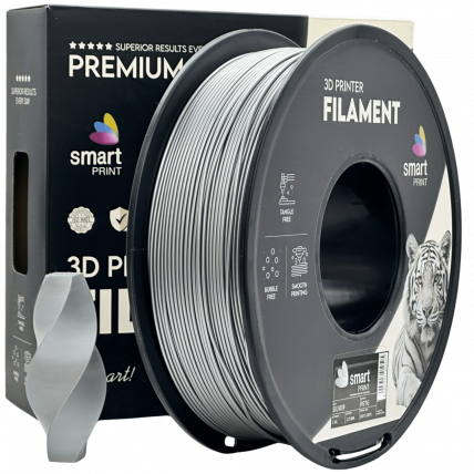 PETG Srebrna Filament 1.75 mm – Smart Print Vlažnost-Odporni PETG (1kg Kolut)