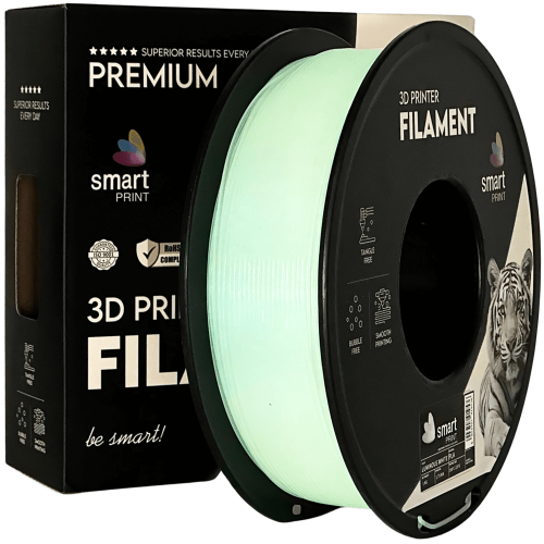 PLA Svetleča Bela Filament 1.75 mm – Smart Print Biološko Razgradljiv PLA (1kg Kolut)