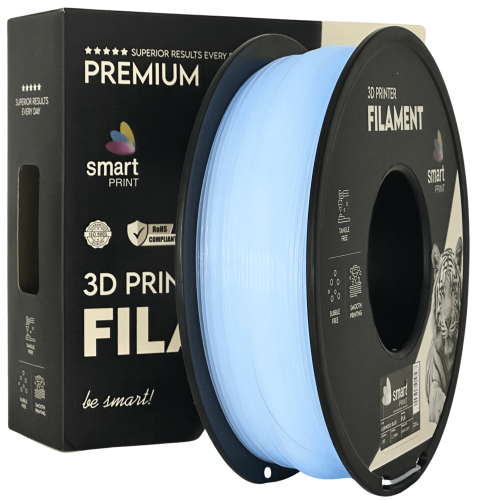 PLA Svetleča Modra Filament 1.75 mm – Smart Print Biološko Razgradljiv PLA (1kg Kolut)