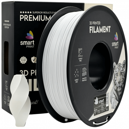 HS‑PLA Bela Filament 1.75 mm – Smart Print Visoko Hitrostni Filament za 3D Tisk (1kg Kolut)