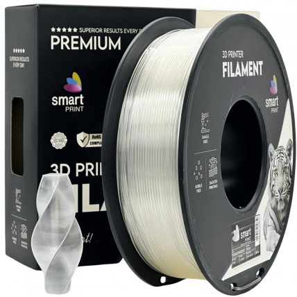 PLA+ Prosojna Filament 1.75mm – Smart Print za 3D Tisk (1kg Kolut)