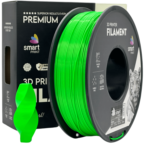 PLA+ Zelena Filament 1.75mm – Smart Print za 3D Tisk (1kg Kolut)