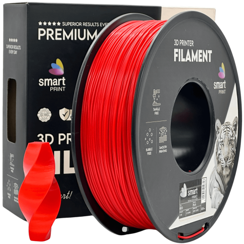 PLA Rdeča Filament 1.75 mm – Smart Print Biološko Razgradljiv PLA (1kg Kolut)