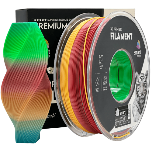PLA Prelivajoča Barva Filament 1.75 mm – Smart Print Biološko Razgradljiv PLA (1kg Kolut) PLA Prelivajoča Barva Filament 1.75 mm – Smart Print Biološko Razgradljiv PLA (1kg Kolut)
