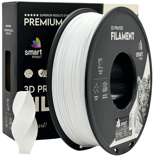 PLA Meta Bela Filament 1.75 mm – Smart Print Biološko Razgradljiv PLA (1kg Kolut)