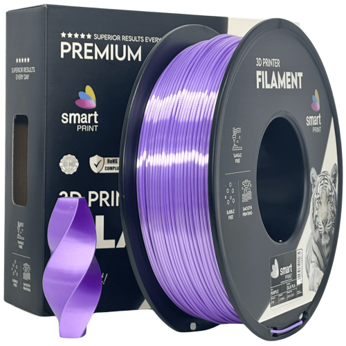 Silk PLA vijolična Filament 1.75mm – Smart Print Sijajni Filament za 3D Tisk (1kg Kolut)