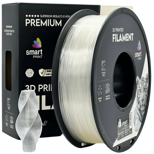 Silk PLA prozorna Filament 1.75mm – Smart Print Sijajni Filament za 3D Tisk (1kg Kolut)
