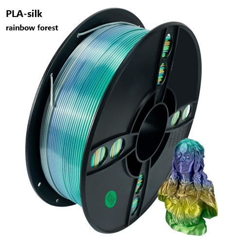 Silk PLA rainbow forest 1.75mm 1kg filament