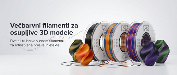 Večbarvni filament za 3D tisk